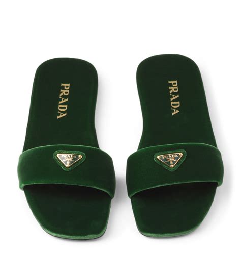 prada velvet slides|prada puffy slides.